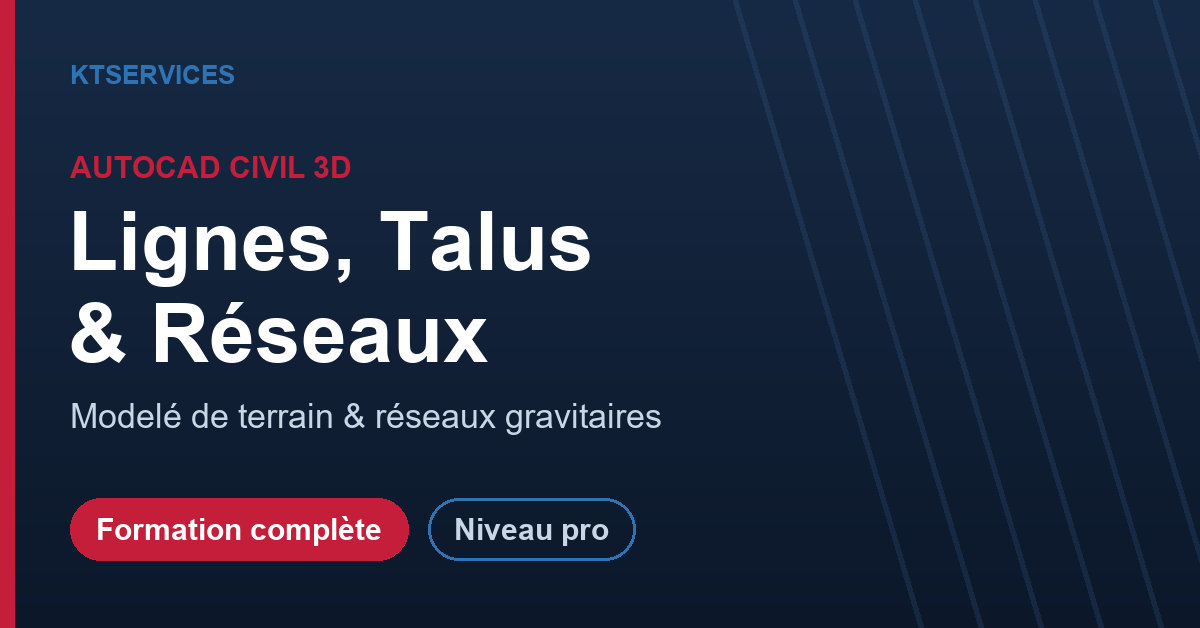 AutoCAD Civil 3D – Lignes caractéristiques, talus et réseaux gravitaires – Image 2