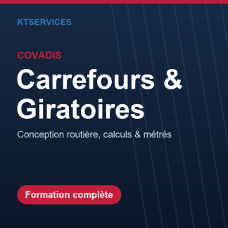 COVADIS – Conception de Carrefours et Giratoires : géométrie routière & métrés