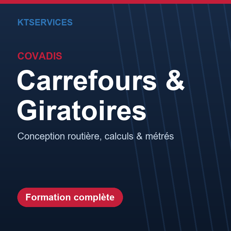 COVADIS – Conception de Carrefours et Giratoires : géométrie routière & métrés