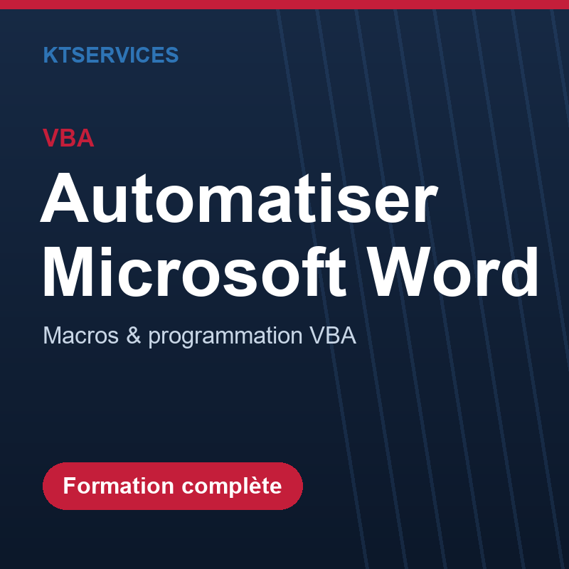VBA Word – Automatisez Microsoft Word avec les macros
